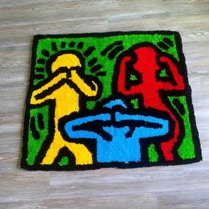 Custom made Keith haring rug
